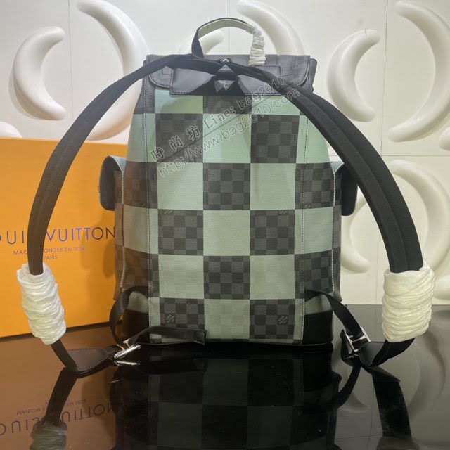 lv新款包包 路易威登Christopher 雙肩包 棋盤格紋 lv後背包  ydh3939